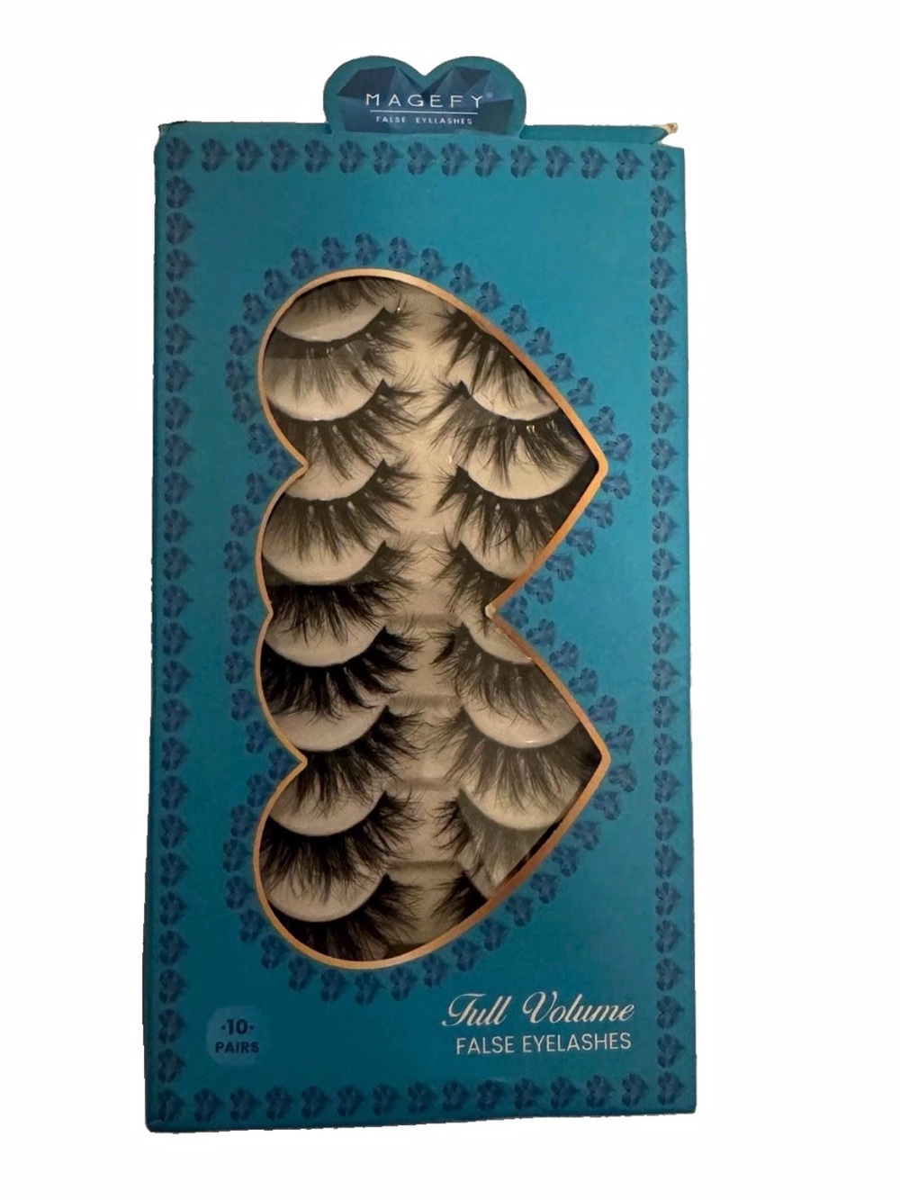 Full Volume False Eyelashes – Teal Box (10 Pairs)